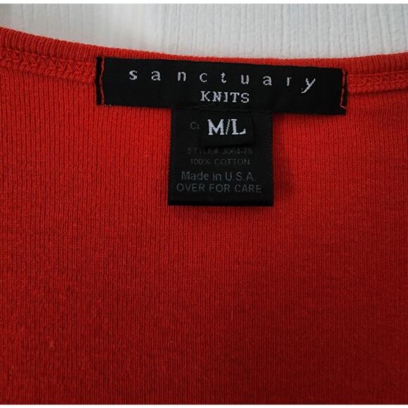 Sweater/Knit-Sanctuary Knits-Tangerine-Matching Rhinestones-Size MED - Picture 7 of 9